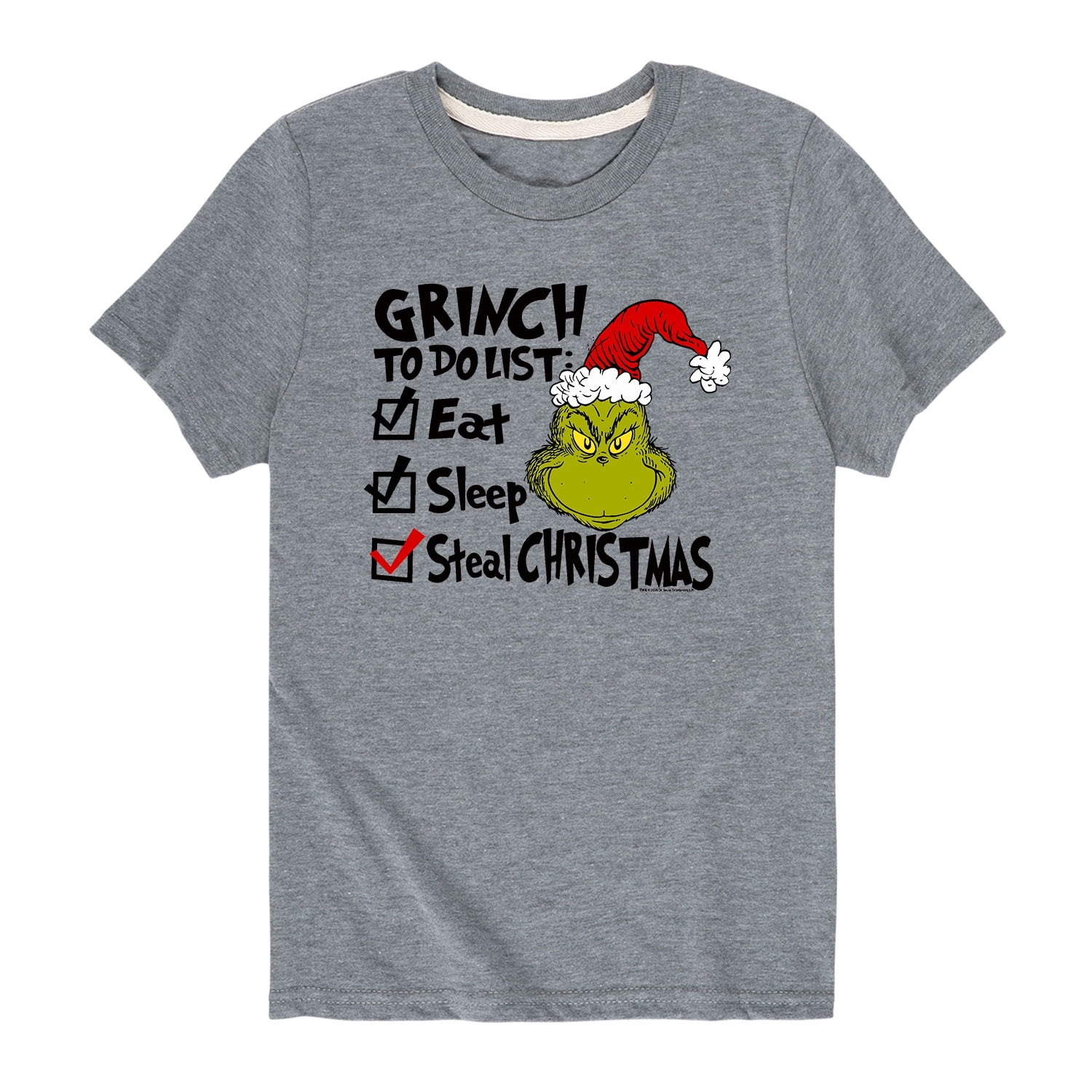 Dr Seuss Grinch To Do List Toddler And Youth Short Sleeve Graphic T Shirt Walmart