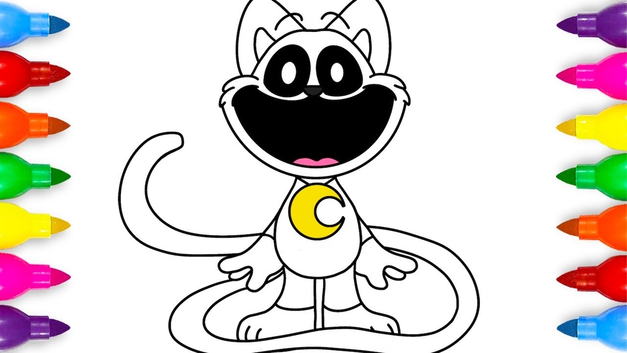 Drawing Catnap Coloring Pages Poppy Playtime Chapter 3 YouTube