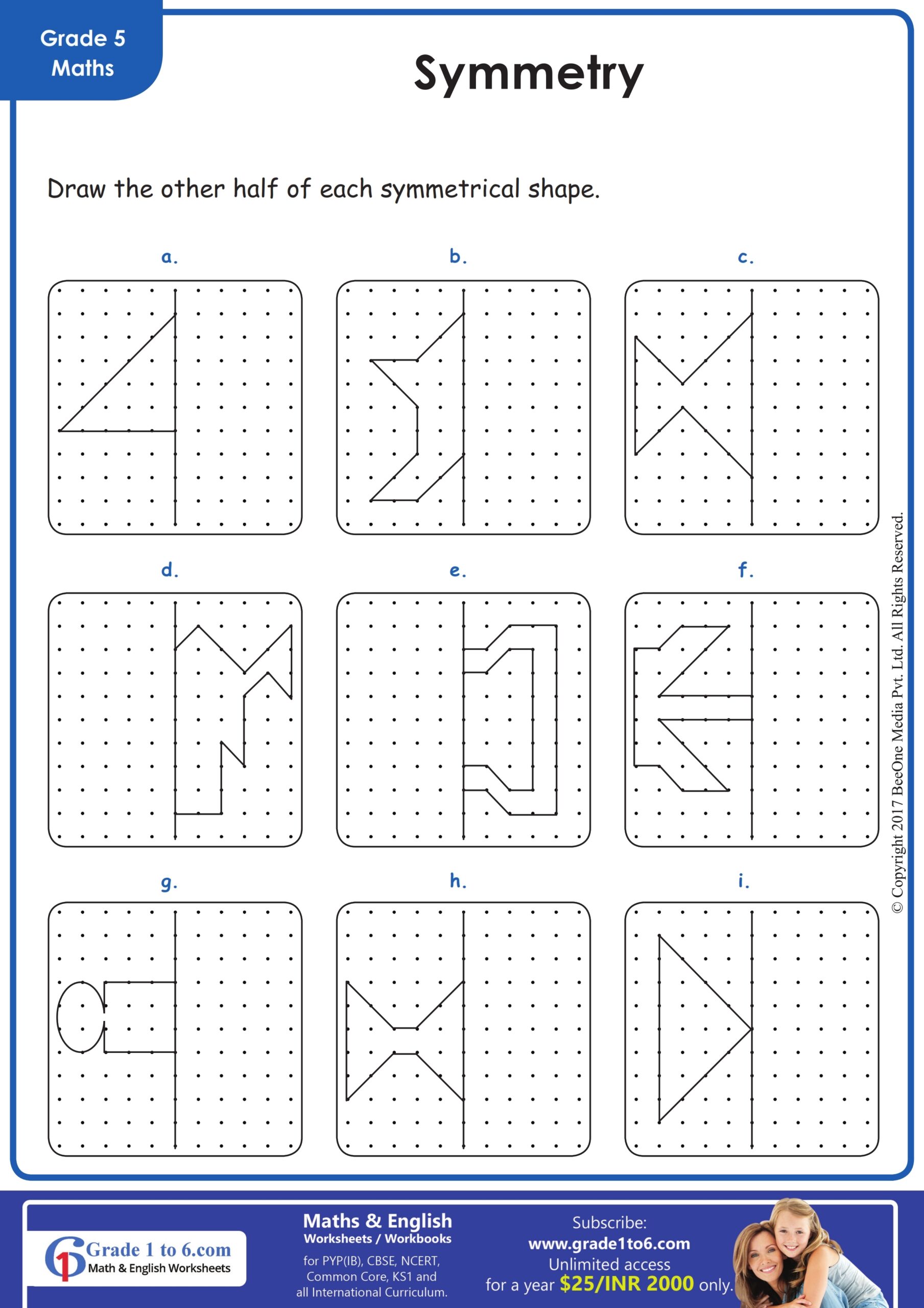 lines of symmetry worksheet