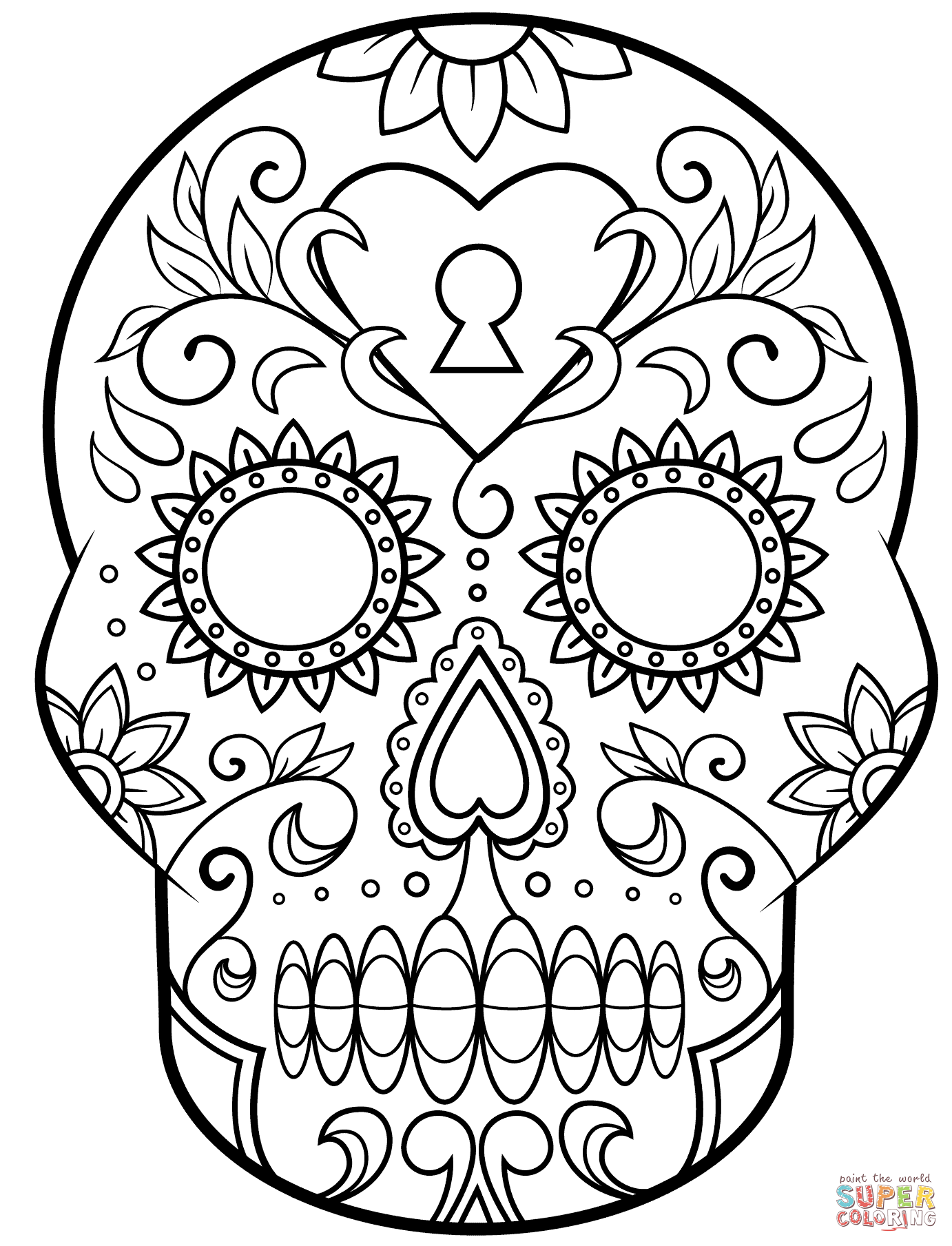 Drawing Of D as De Los Muertos Day Of The Dead Free To Print And Color Dia De Los Muertos Day Of The Dead Coloring Pages