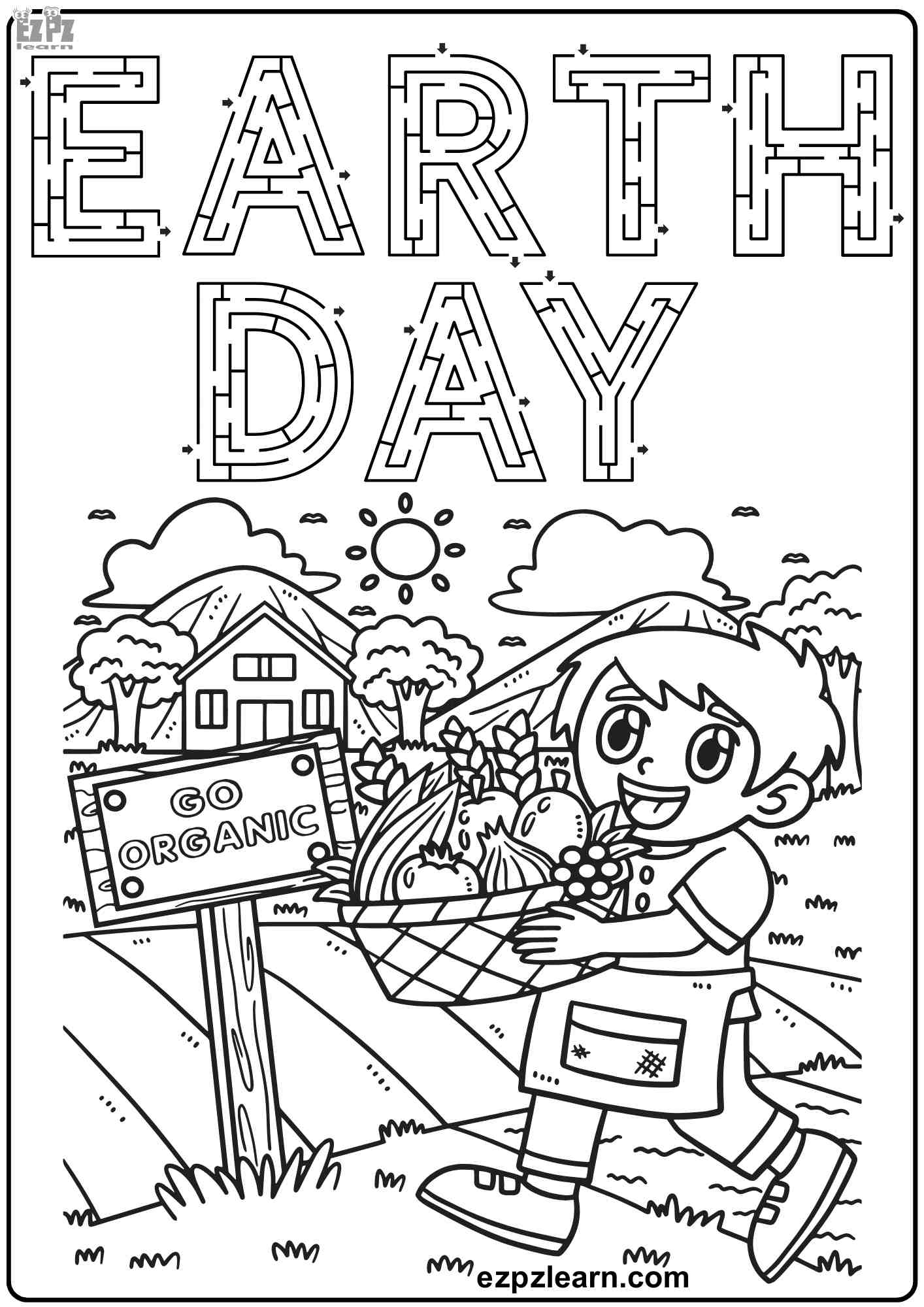 earth day coloring page