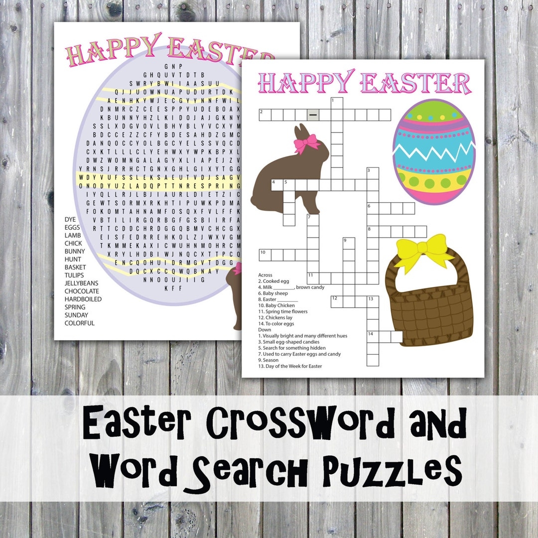 Easter Crossword Puzzle And Word Search Party Game Printables Instant Download Etsy Israel Easter Crossword Puzzle And Word Search Party Game Printables Instant Download Etsy Israel