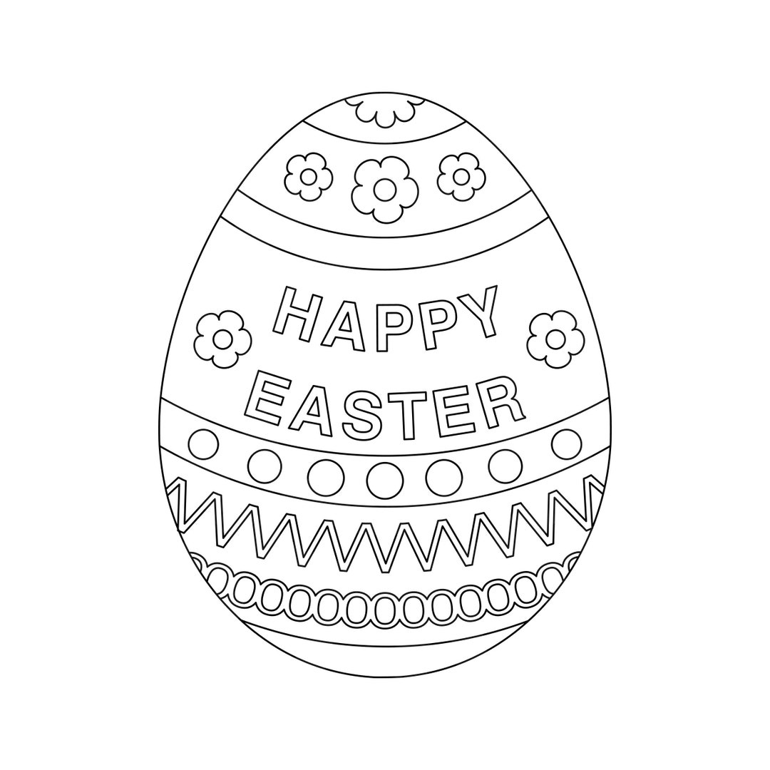 Easter Egg Coloring Page Easter Egg Colouring In Page easter Egg Svg Printable Silhouette Cut Files Cricut Cut Files Svg Files Etsy Israel