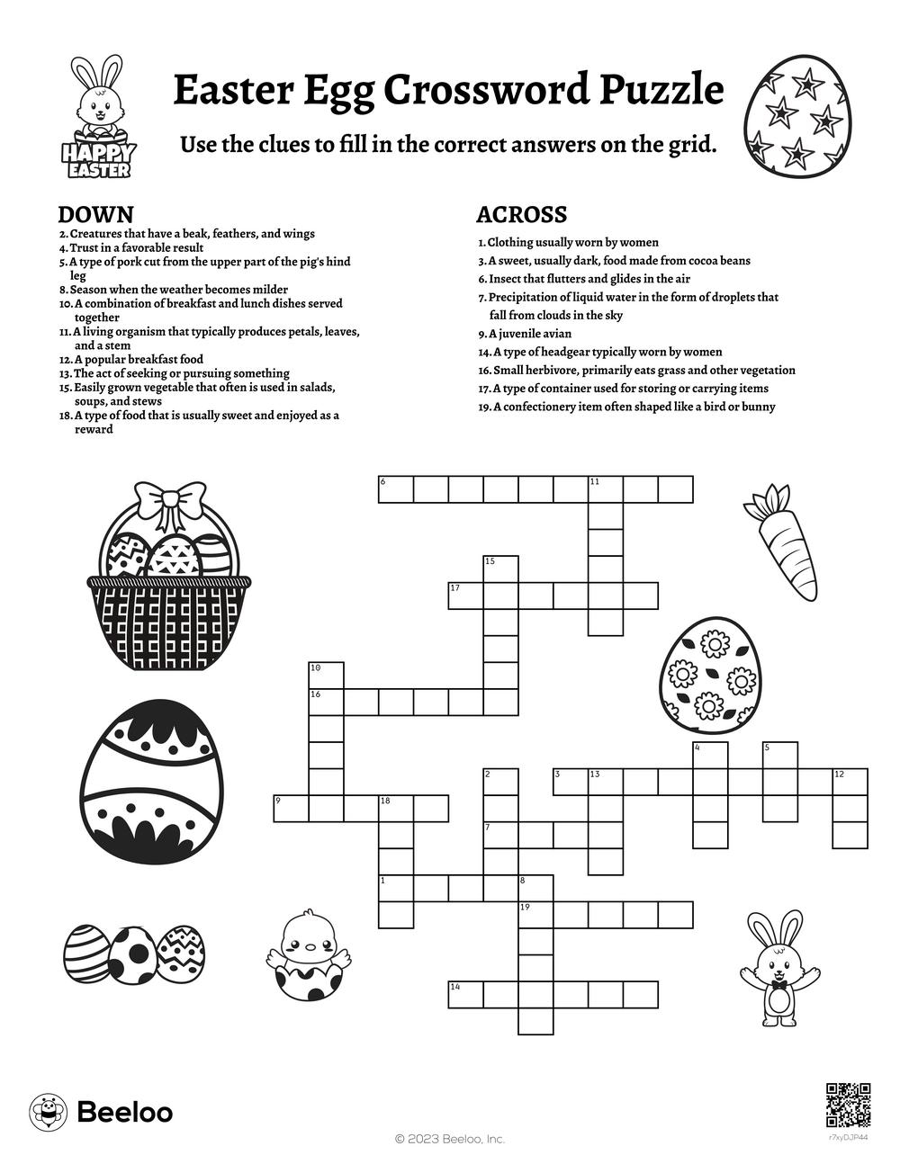egg shaped crossword