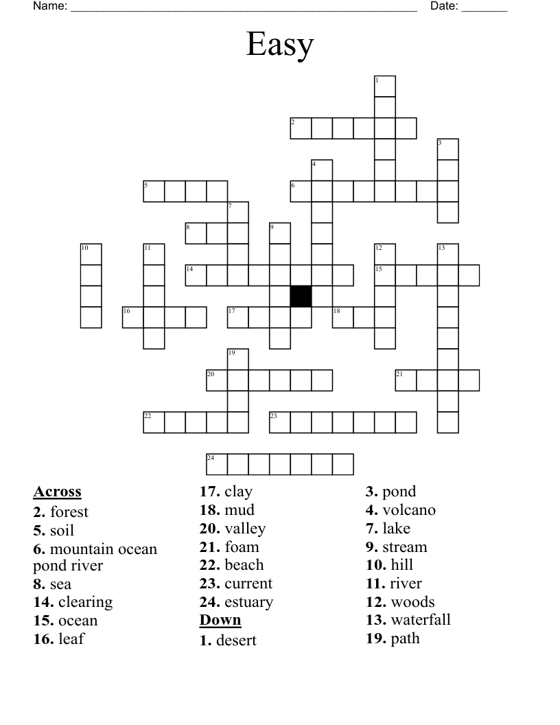 Easy Crossword WordMint