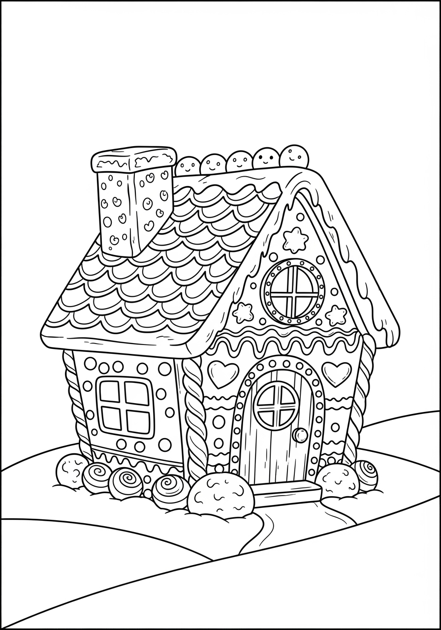 gingerbread house coloring page gingerbread house coloring page