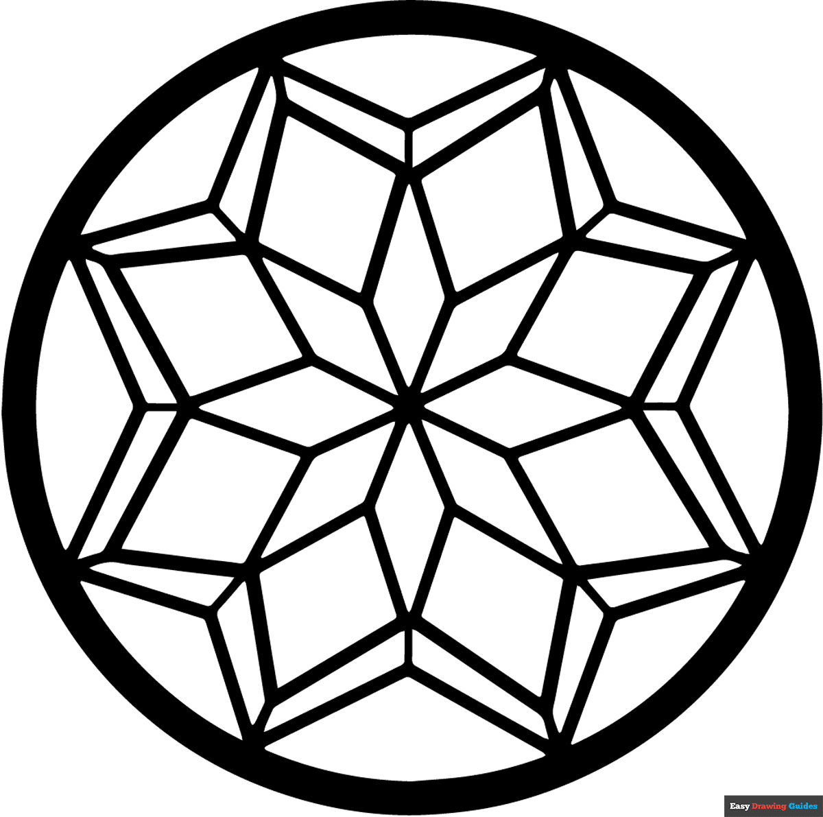 easy mandala coloring pages