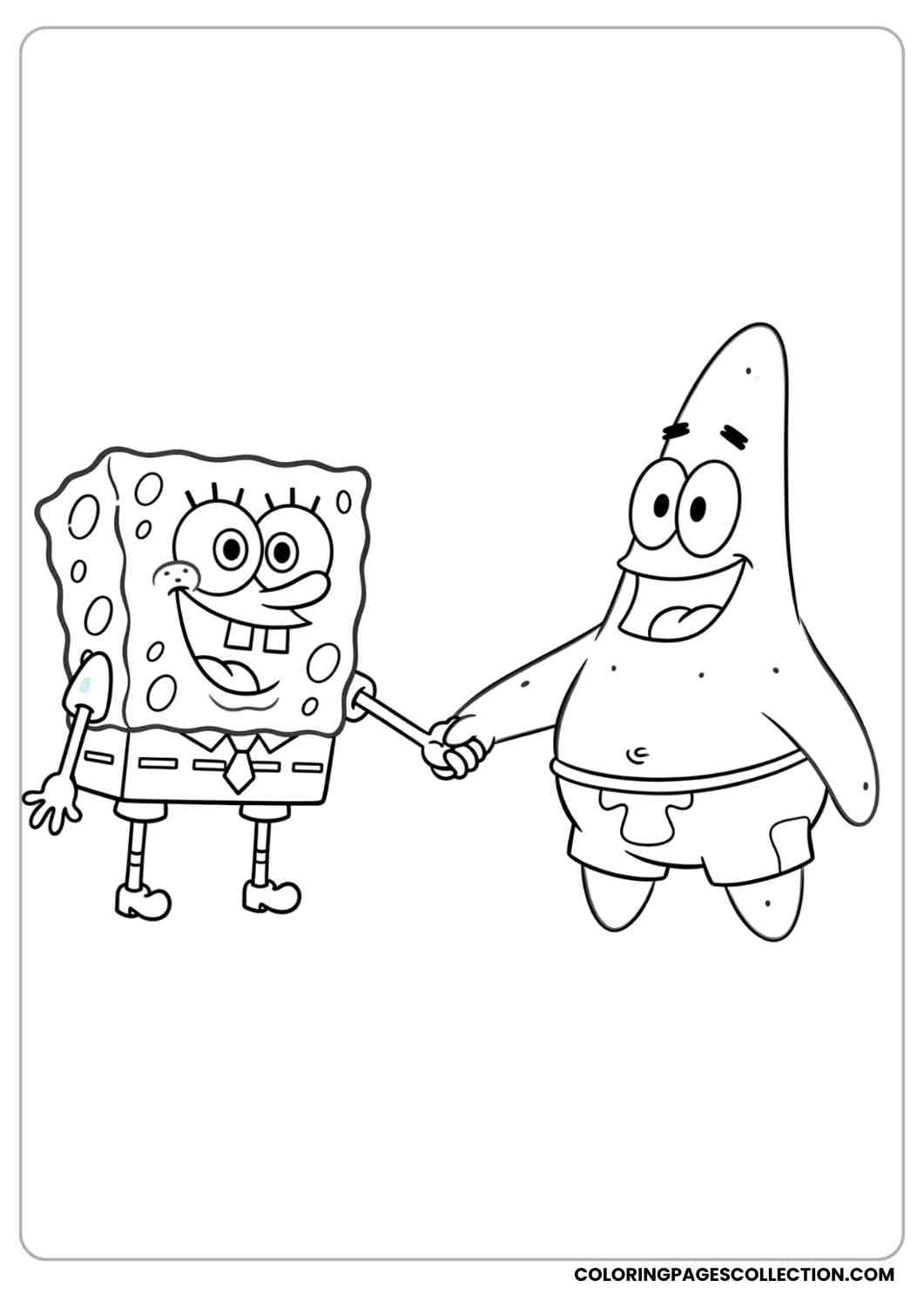 Easy Spongebob Coloring Pages With Printable PDF Free 