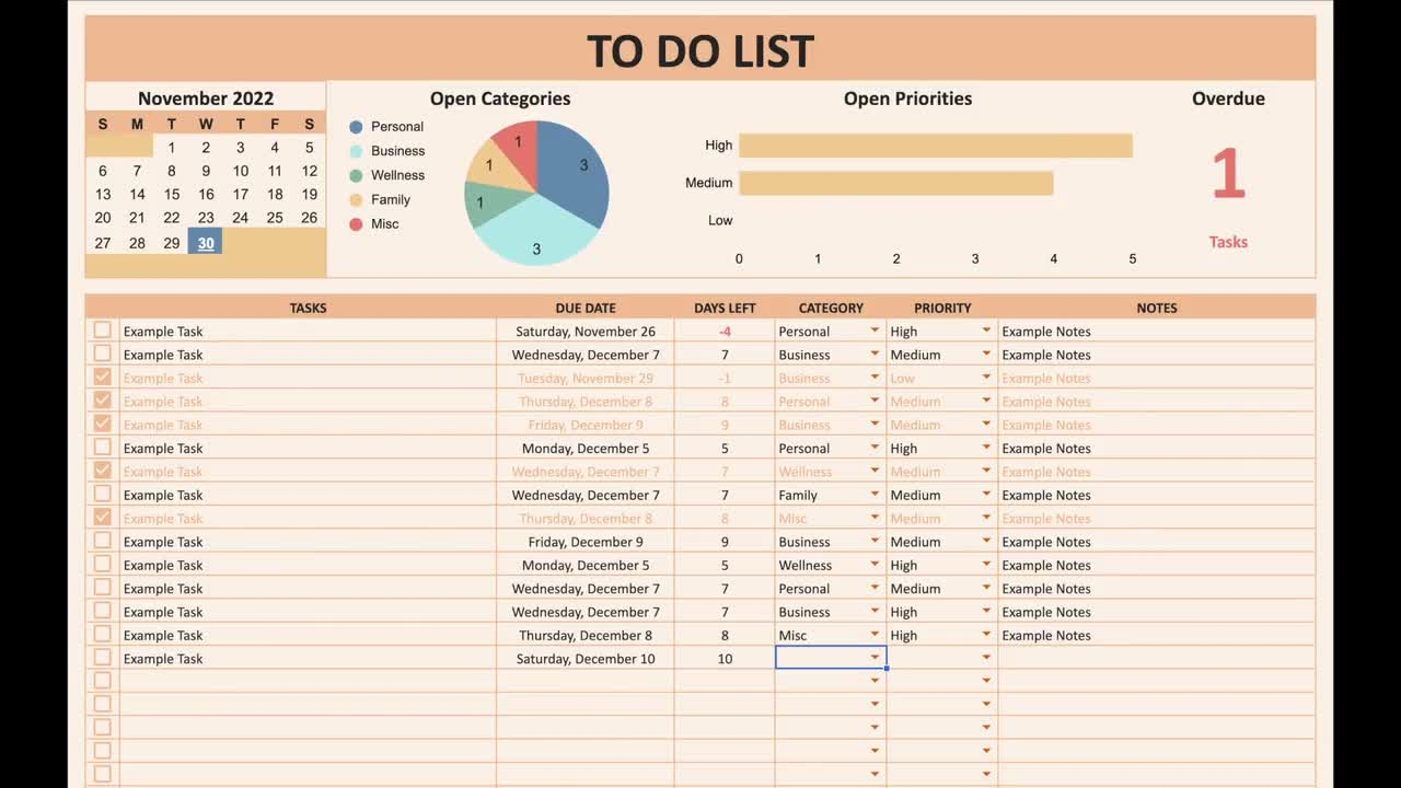 google doc to do list template