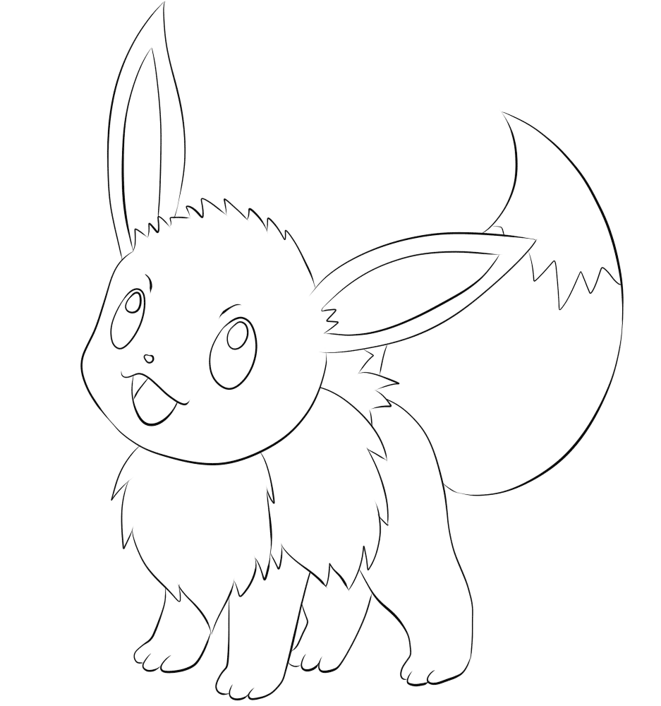 eevee coloring page
