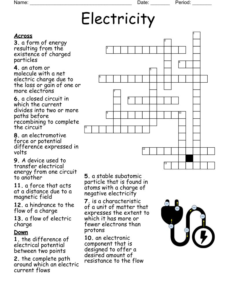 electrical unit crossword clue