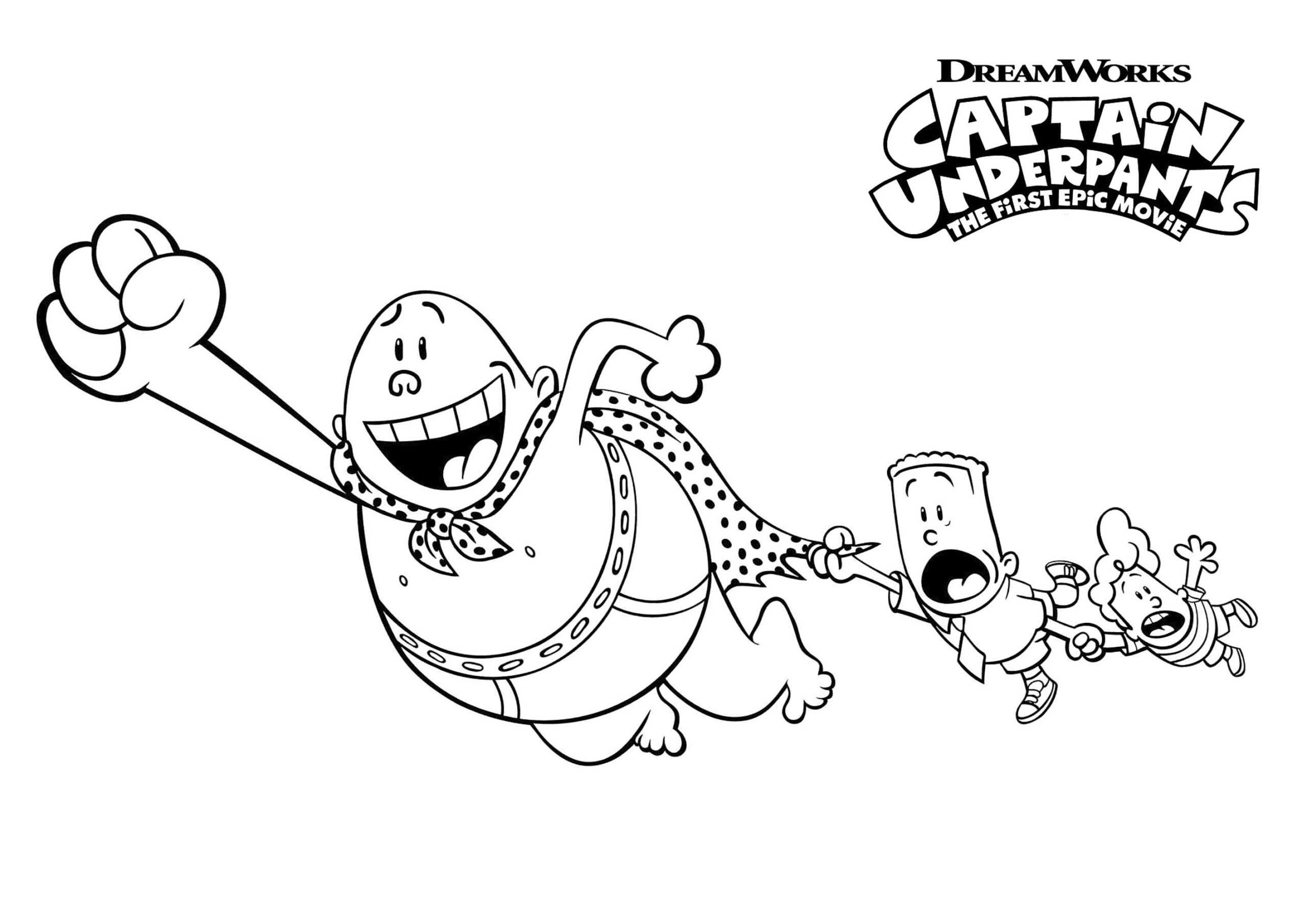 En Plein Full Captain Underpants Coloring Pages