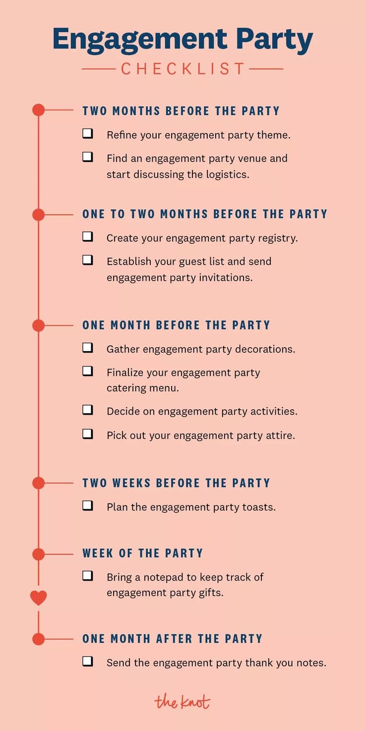 Engagement Party Checklist Engagement Party Checklist