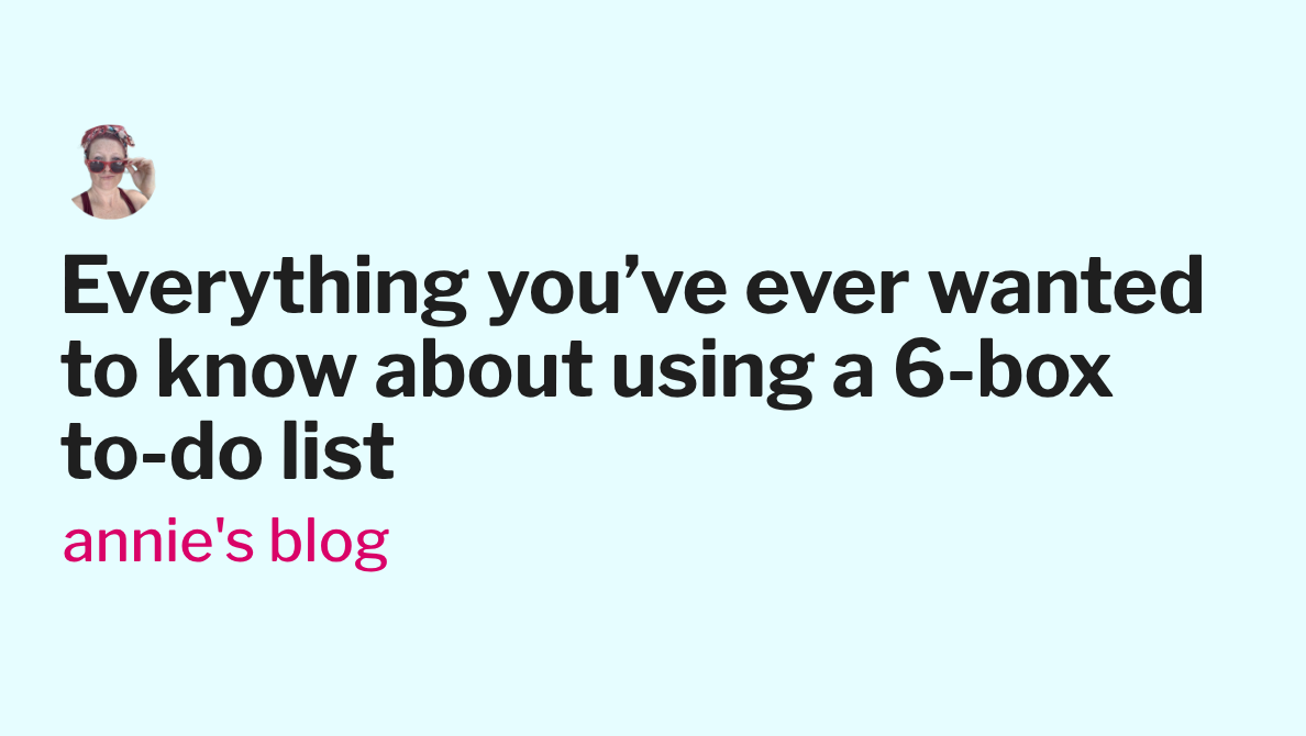 6 box to do list