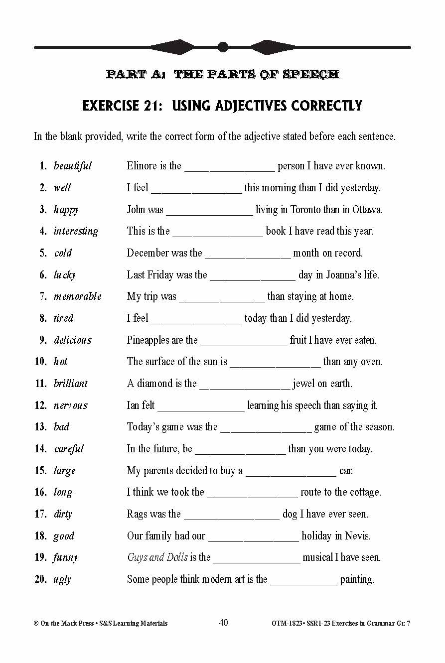 Exercises In Grammar Grade 7 Worksheets Library Exercises In Grammar Grade 7 Worksheets Library