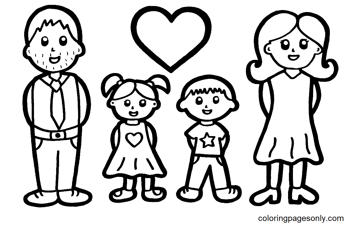 Family Coloring Pages For Kids