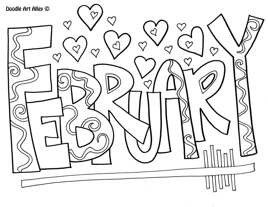 February Coloring Pages DOODLE ART ALLEY February Coloring Pages DOODLE ART ALLEY