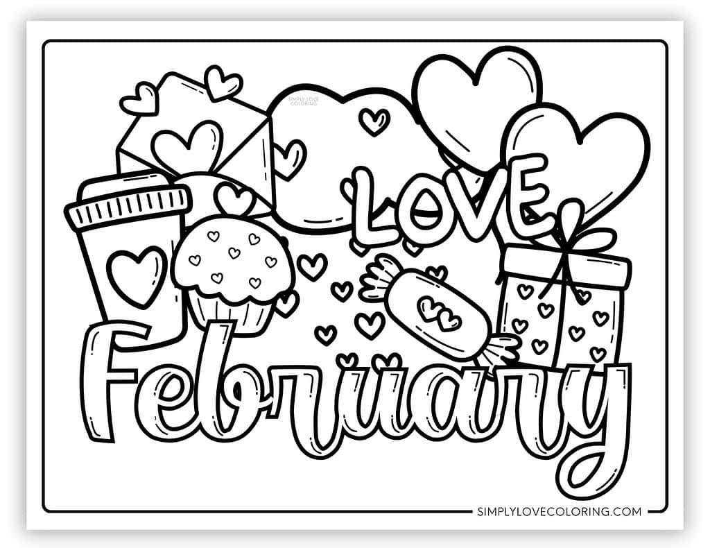 February Coloring Pages Free PDF Printables Simply Love Coloring February Coloring Pages Free PDF Printables Simply Love Coloring