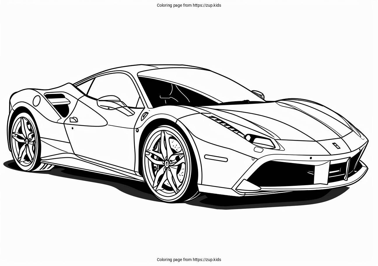Ferrari Coloring Page From Zup kids Ferrari Coloring Page From Zup kids