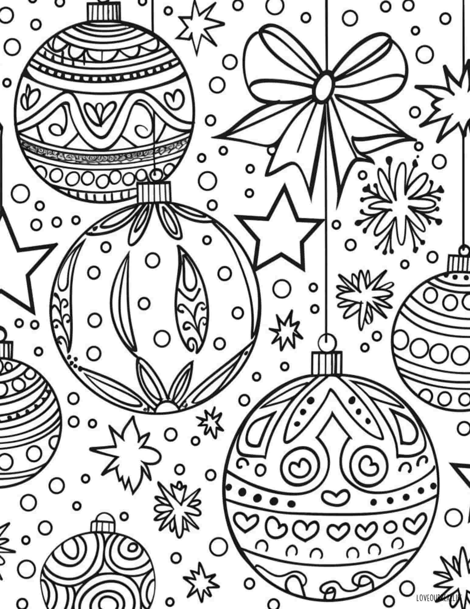 Festive Ornament Coloring Pages For Holiday Fun Love Our Real Life