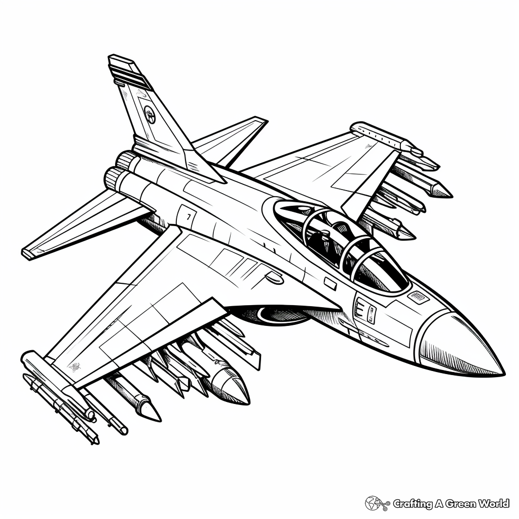 Fighter Jet Coloring Pages Free Printable 