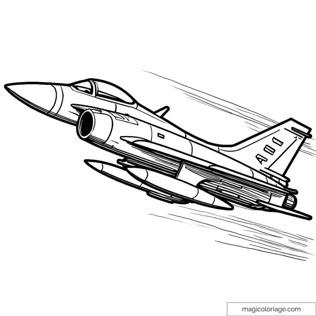 jet airplane coloring pages