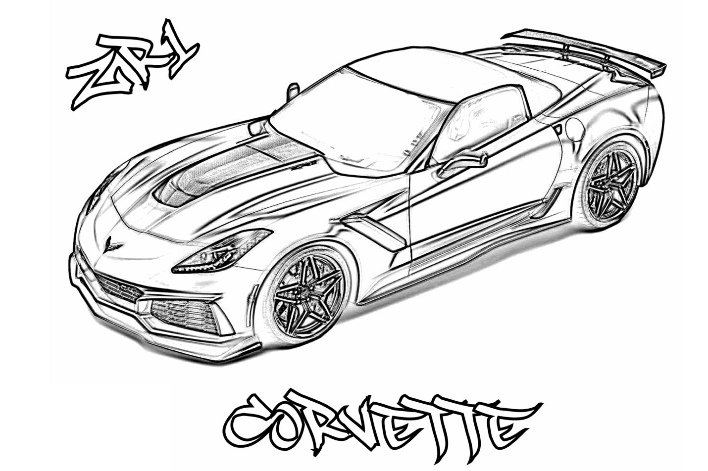 corvette coloring pages