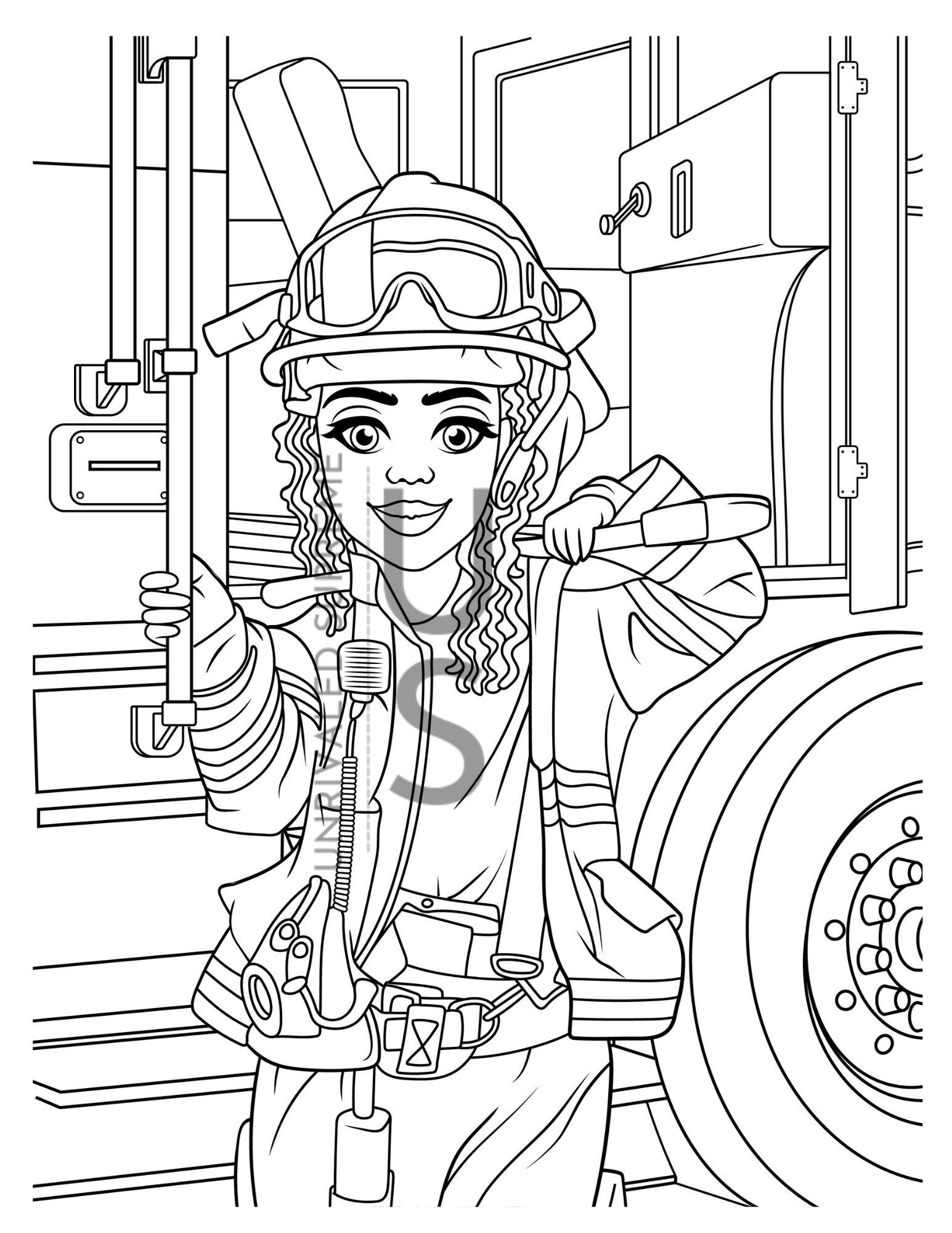 firefighter coloring pages firefighter coloring pages