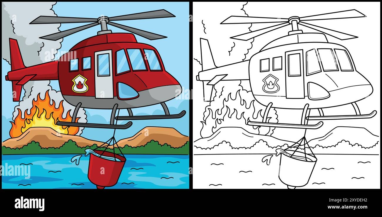 helicopter coloring page