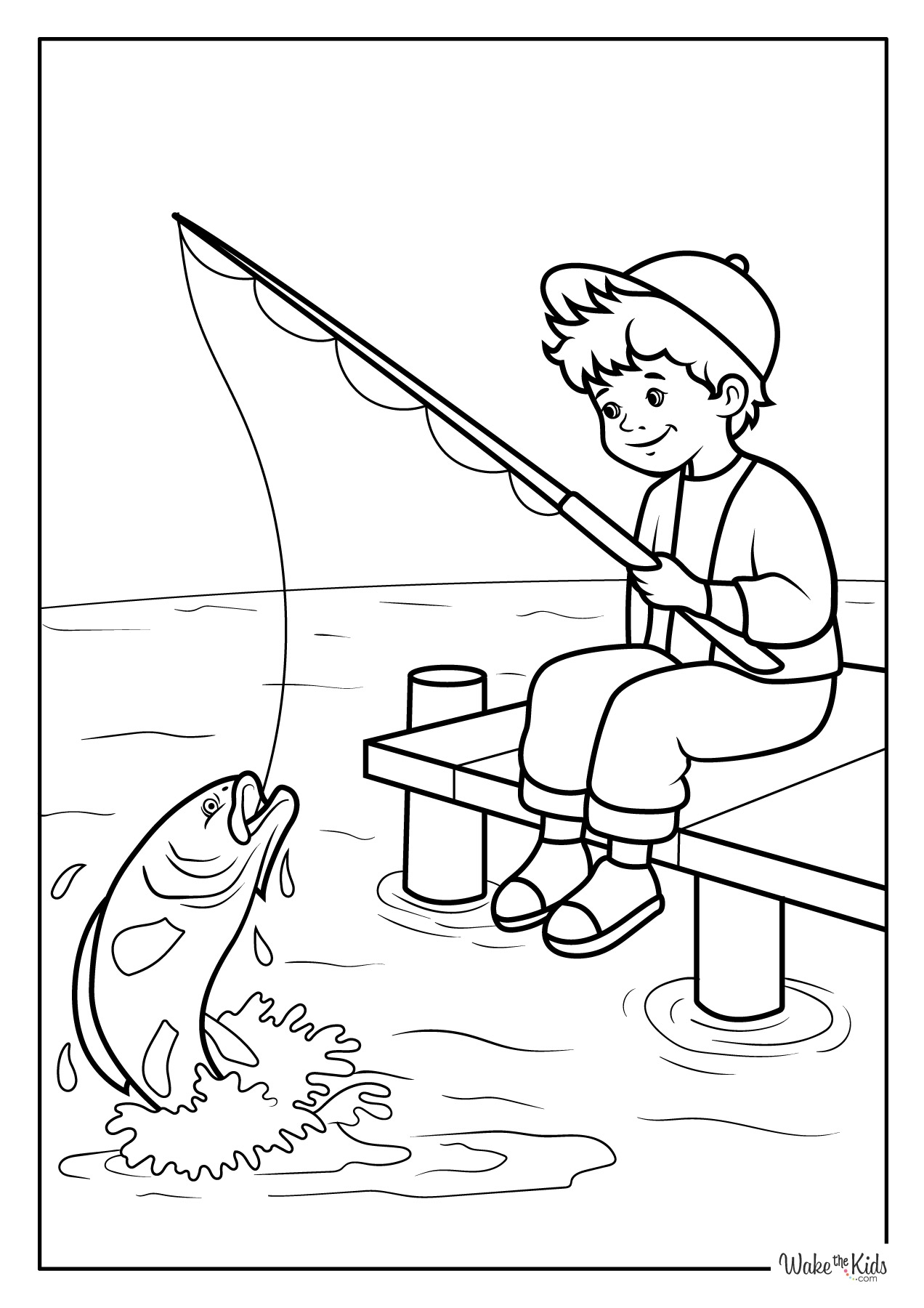 Fishing Coloring Pages Free Printable PDFs WakeTheKids