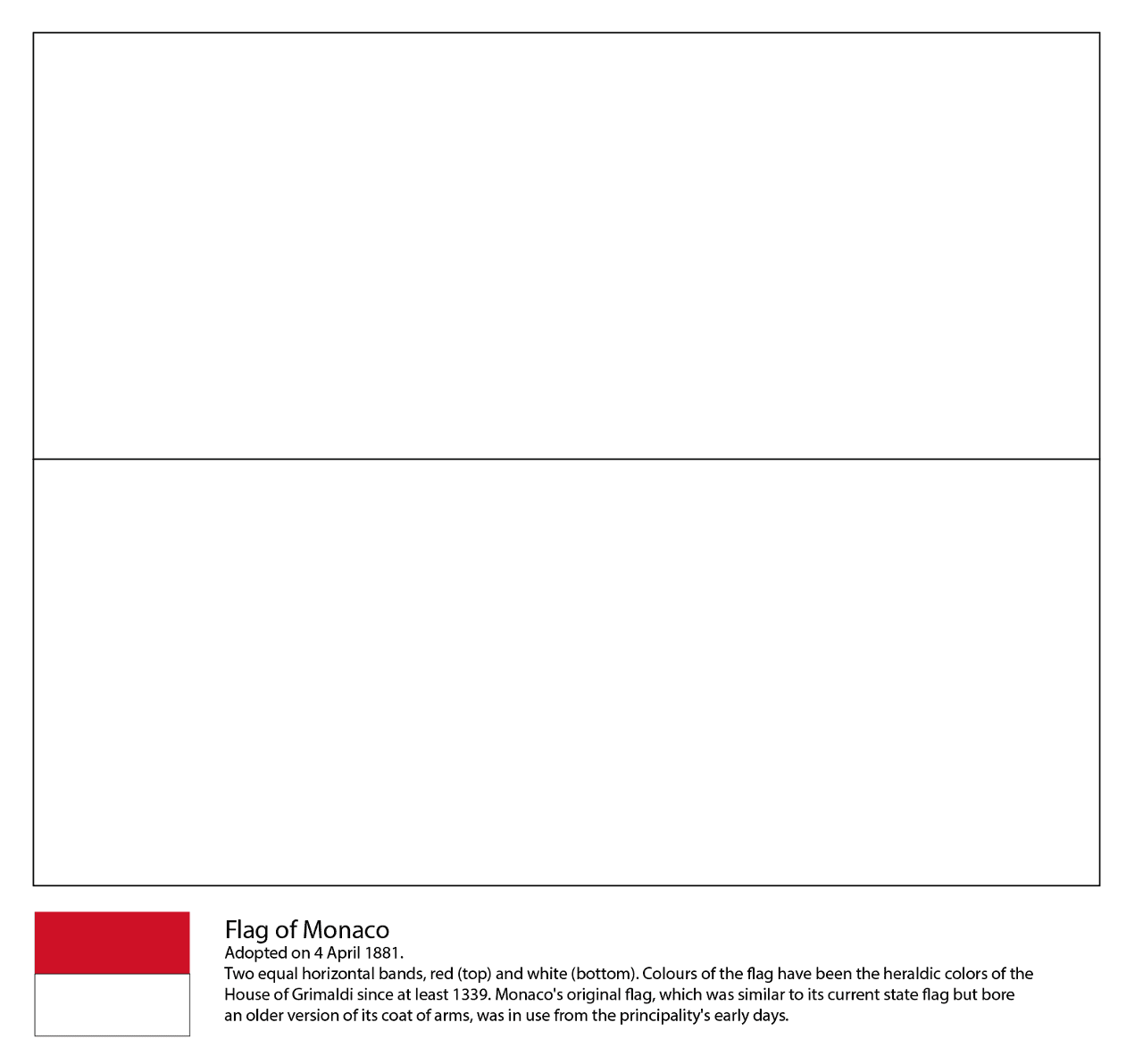 Flag Of Monaco Coloring Page Free Printable Flag Of Monaco Coloring Page Free Printable