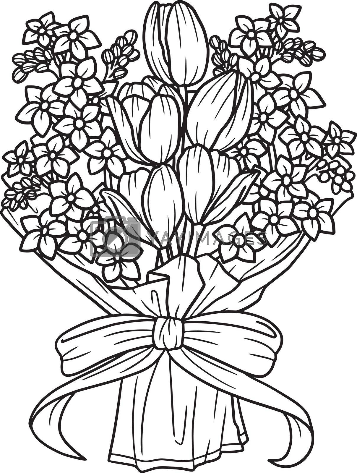 bouquet coloring page bouquet coloring page
