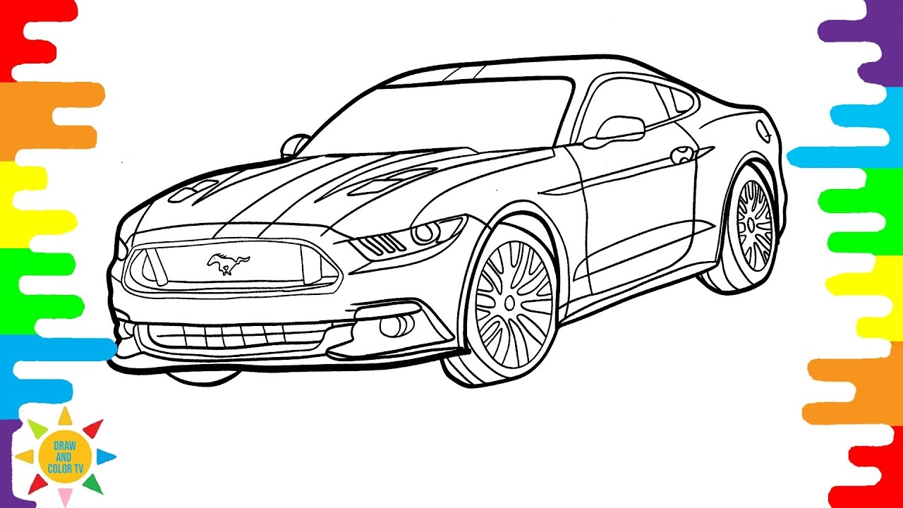 Ford Mustang GT Coloring Pages Car Coloring Pages FORD MUSTANG GT Facading Tonight YouTube