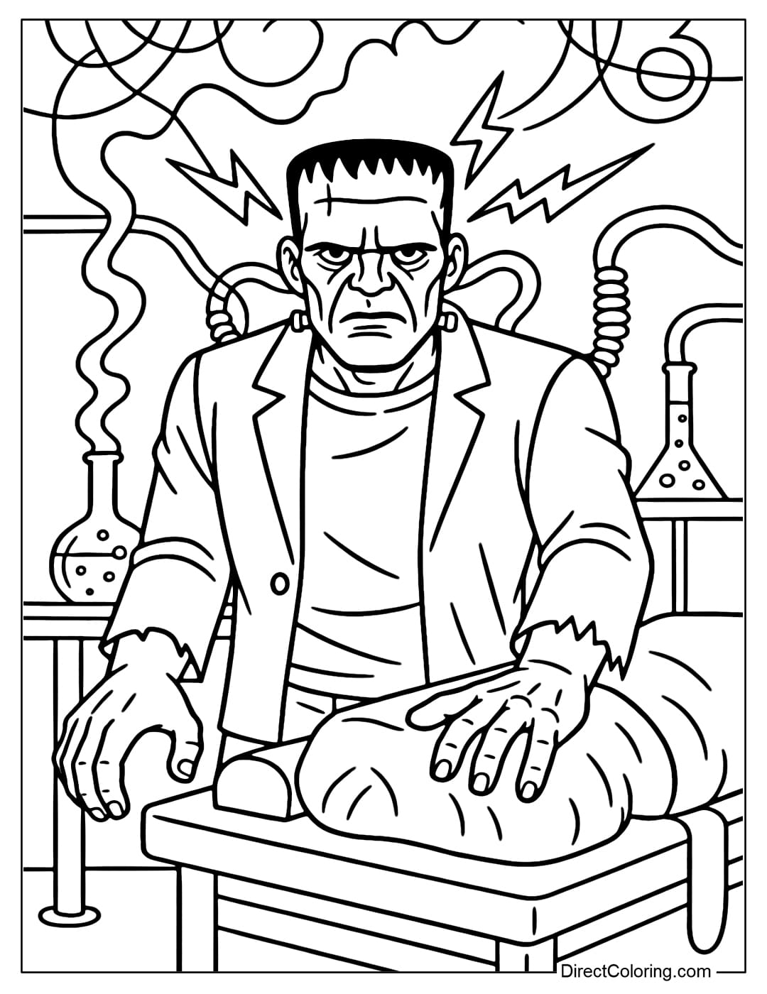 frankenstein coloring pages