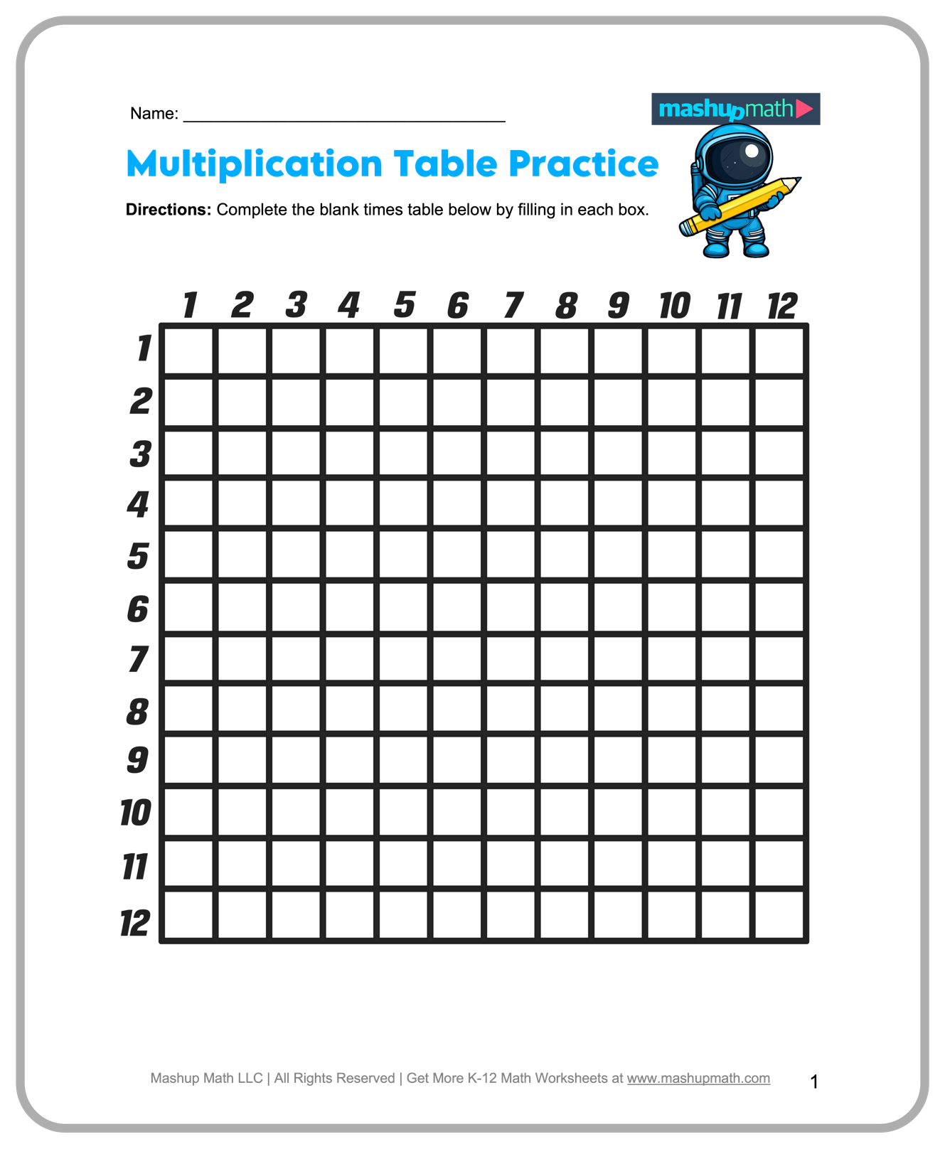 Free 3rd Grade Math Worksheets Printable W Answers Mashup Math