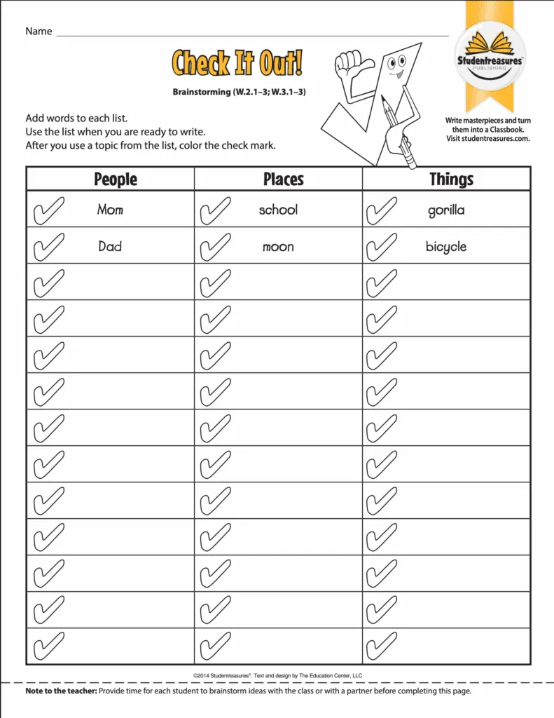 FREE 3rd Grade Writing Worksheets Studentreasures