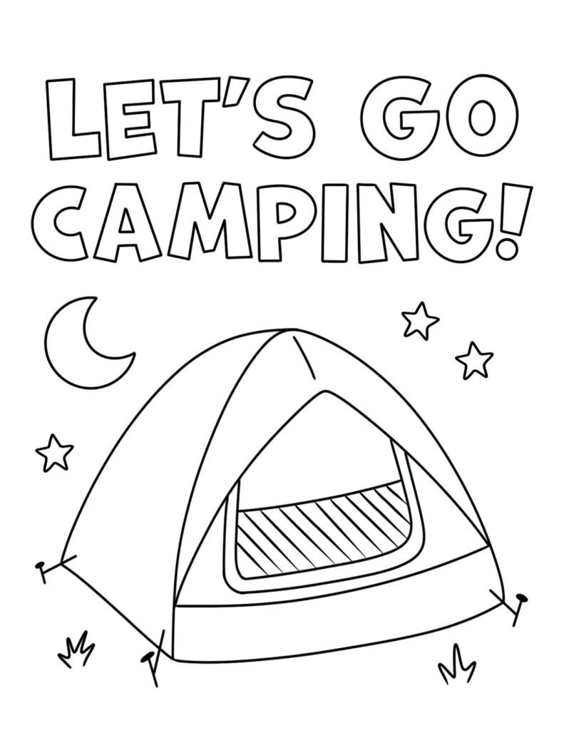 camping coloring pages camping coloring pages