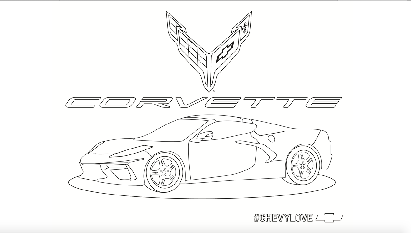 Free Corvette Coloring Pages For The Chevy Fan In All Of Us
