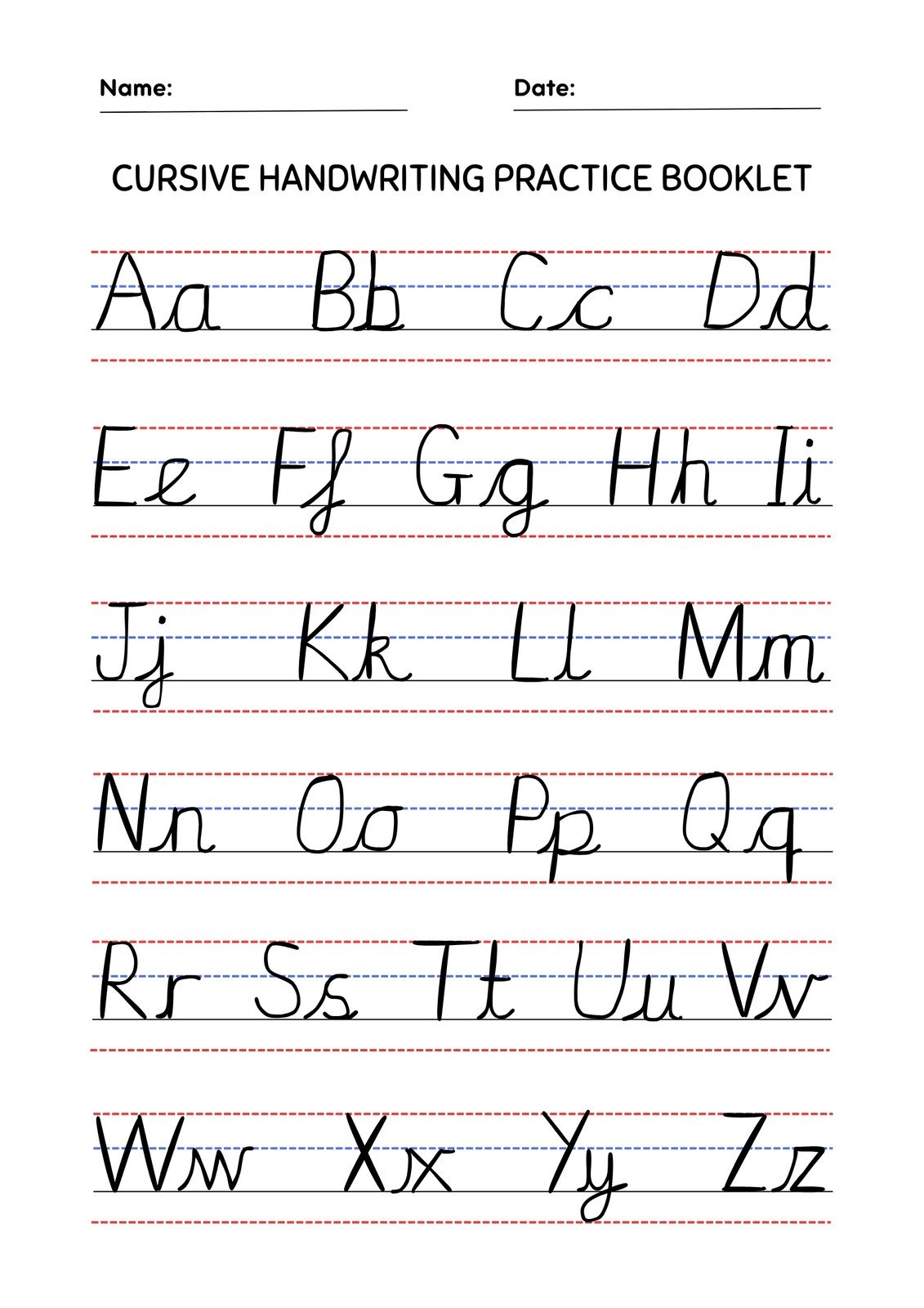 cursive practice worksheets for adults