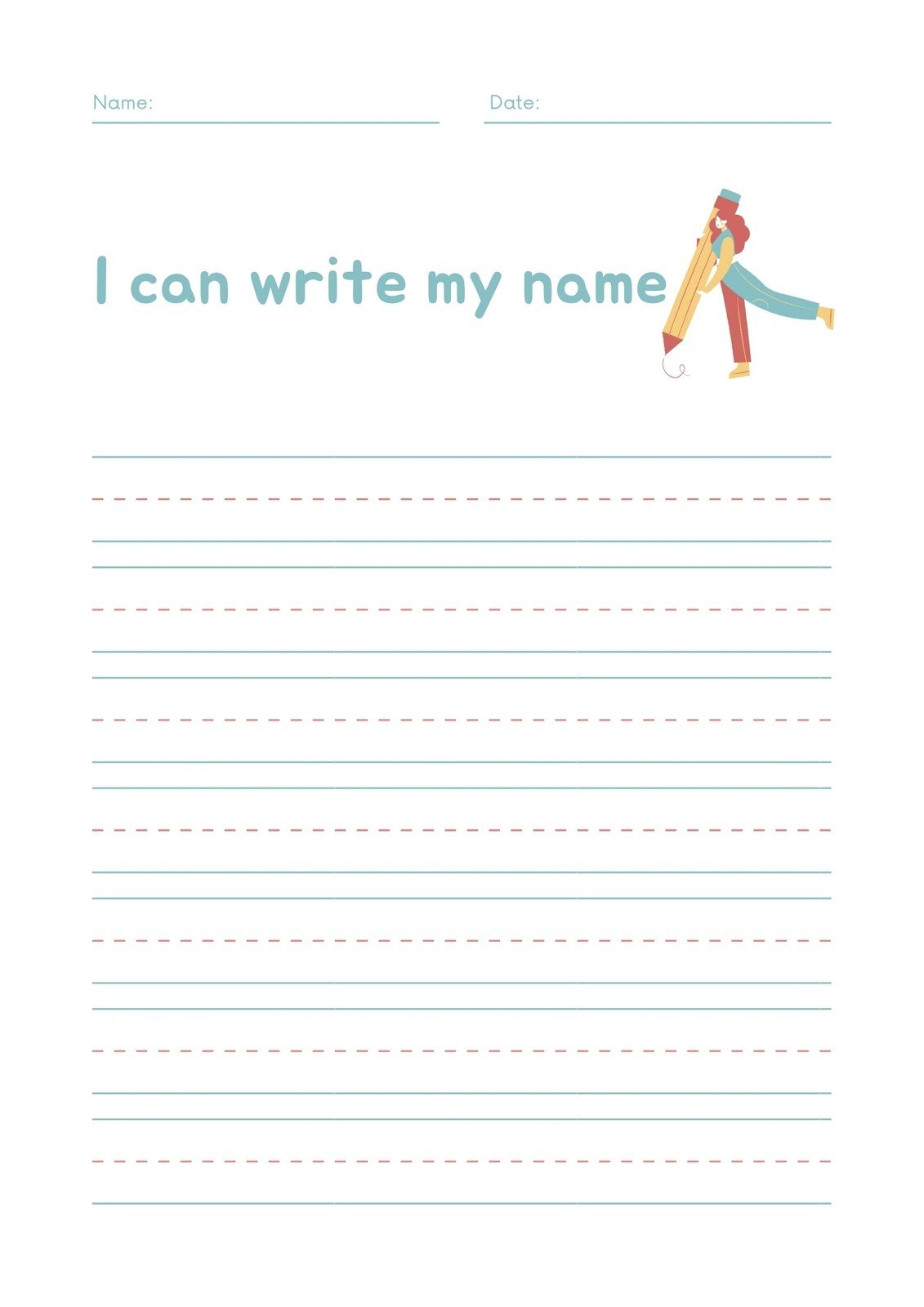 trace your name worksheet