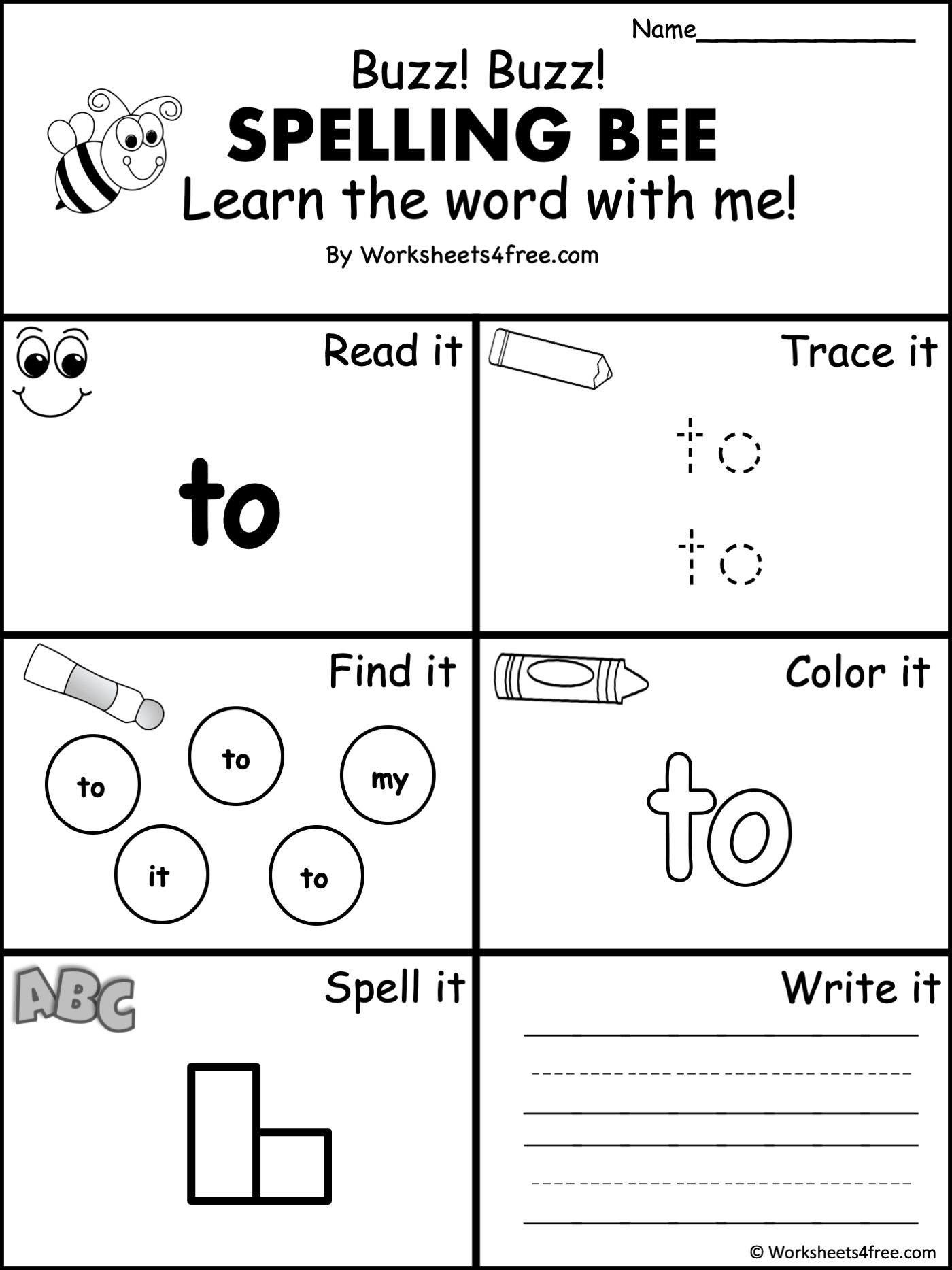 Free Dolch Sight Word Worksheet To Worksheets4Free