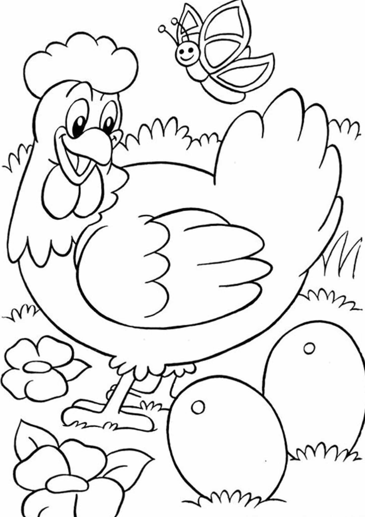 chicken coloring pages