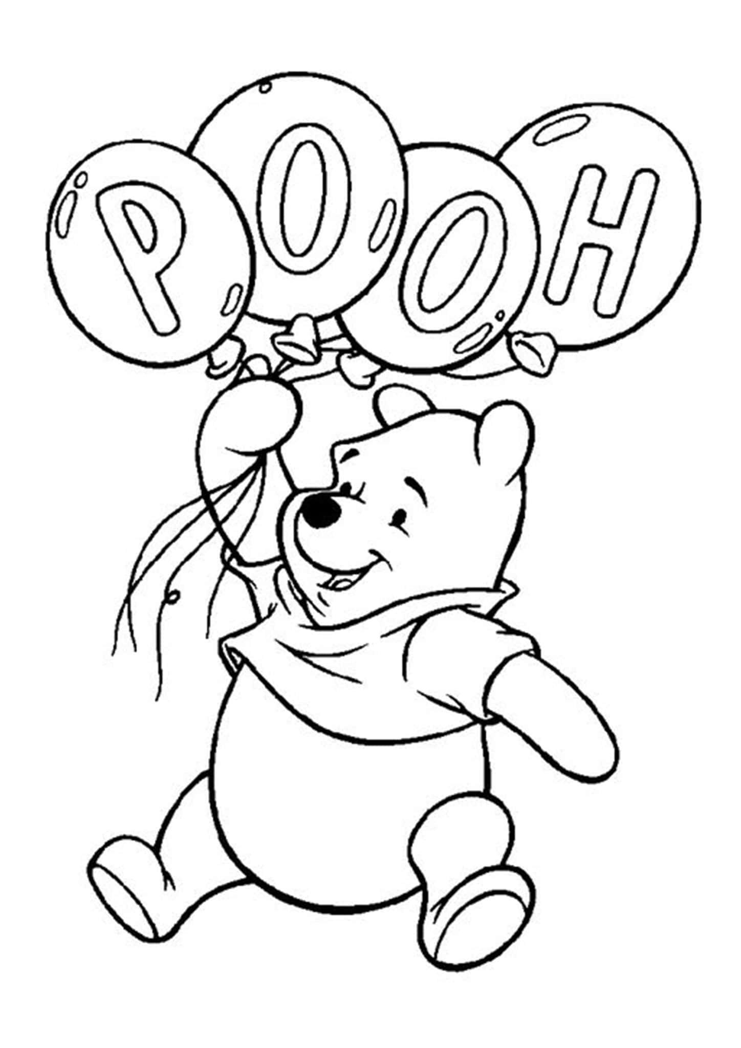 winnie the pooh bear coloring pages