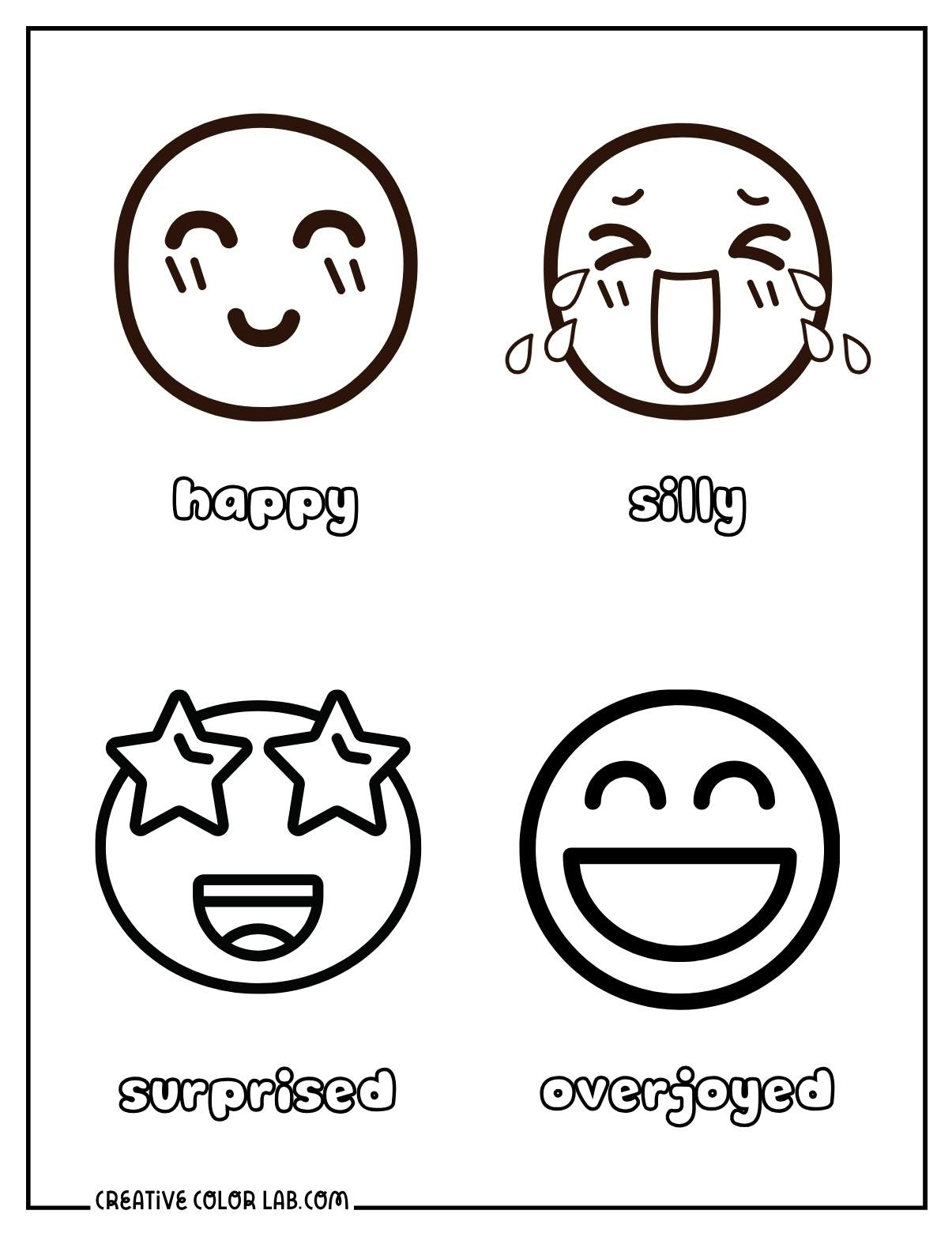 Free Feelings Coloring Pages Emotions Printables