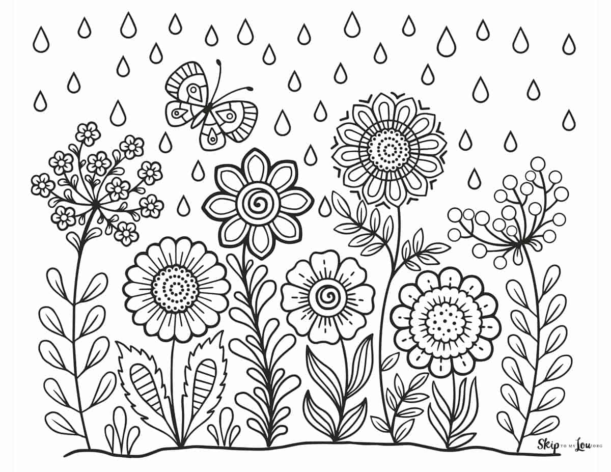 flower coloring pages printable