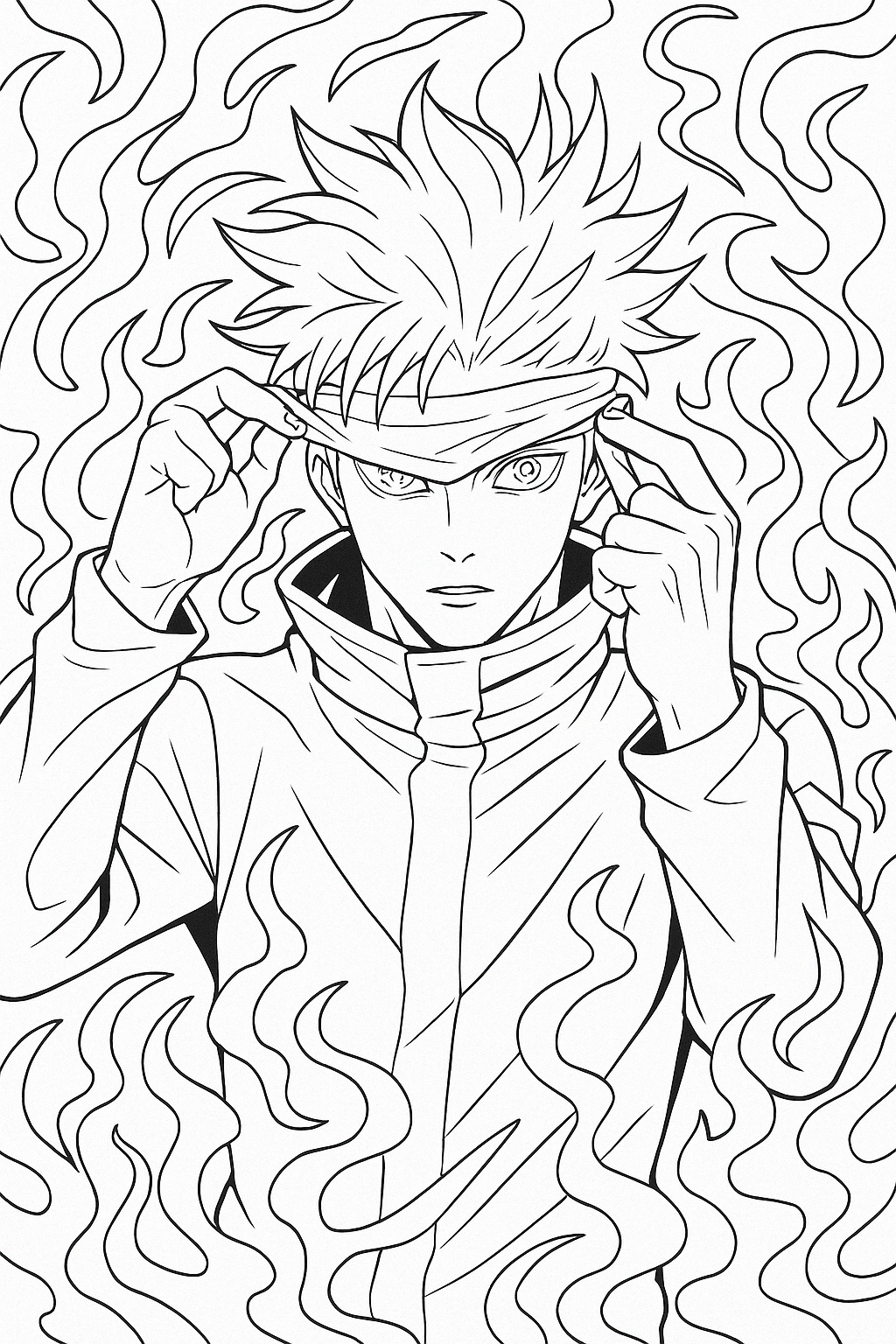 Free Gojo Coloring Pages Generator 15 Gojo Coloring Pages To Download