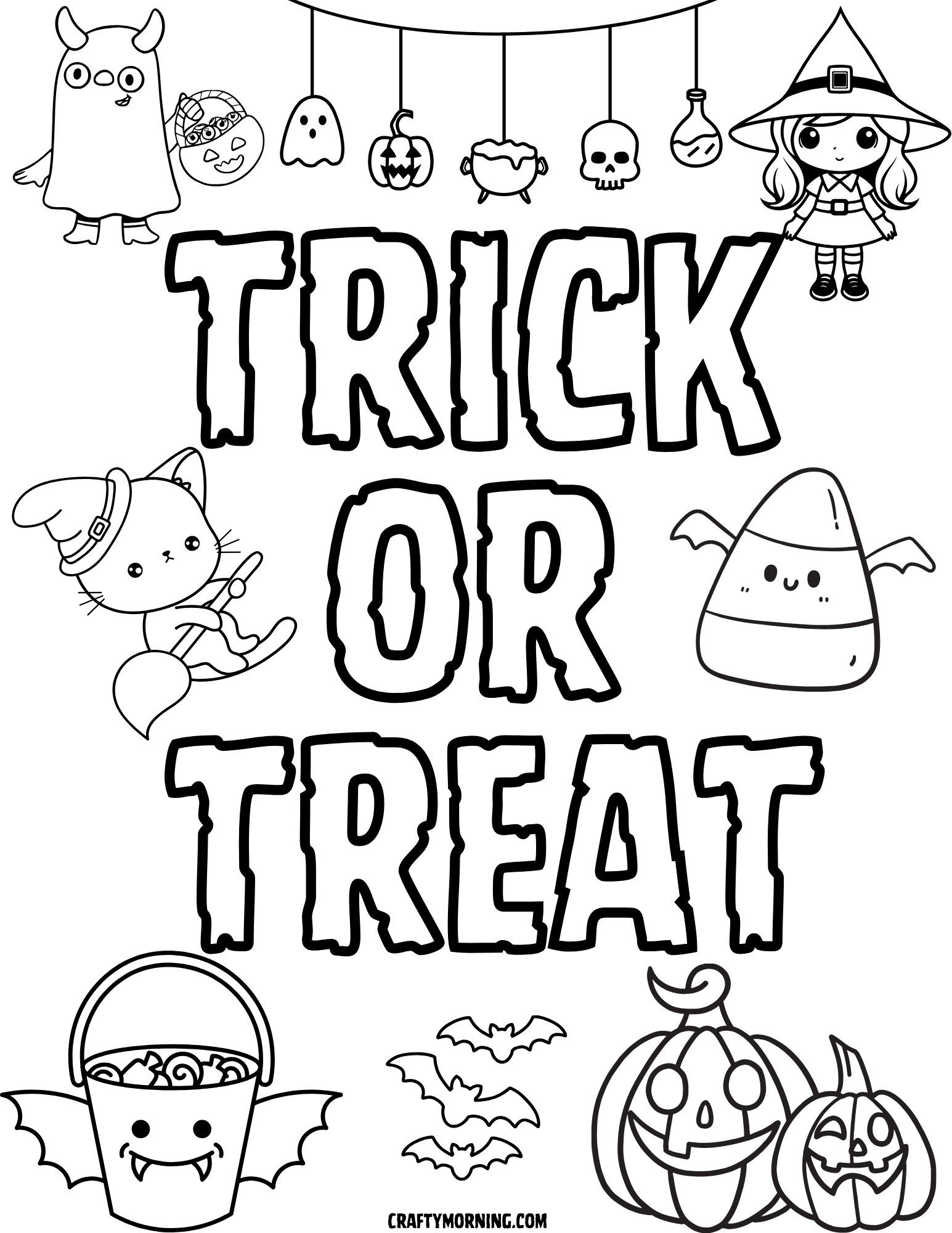 happy halloween coloring pages