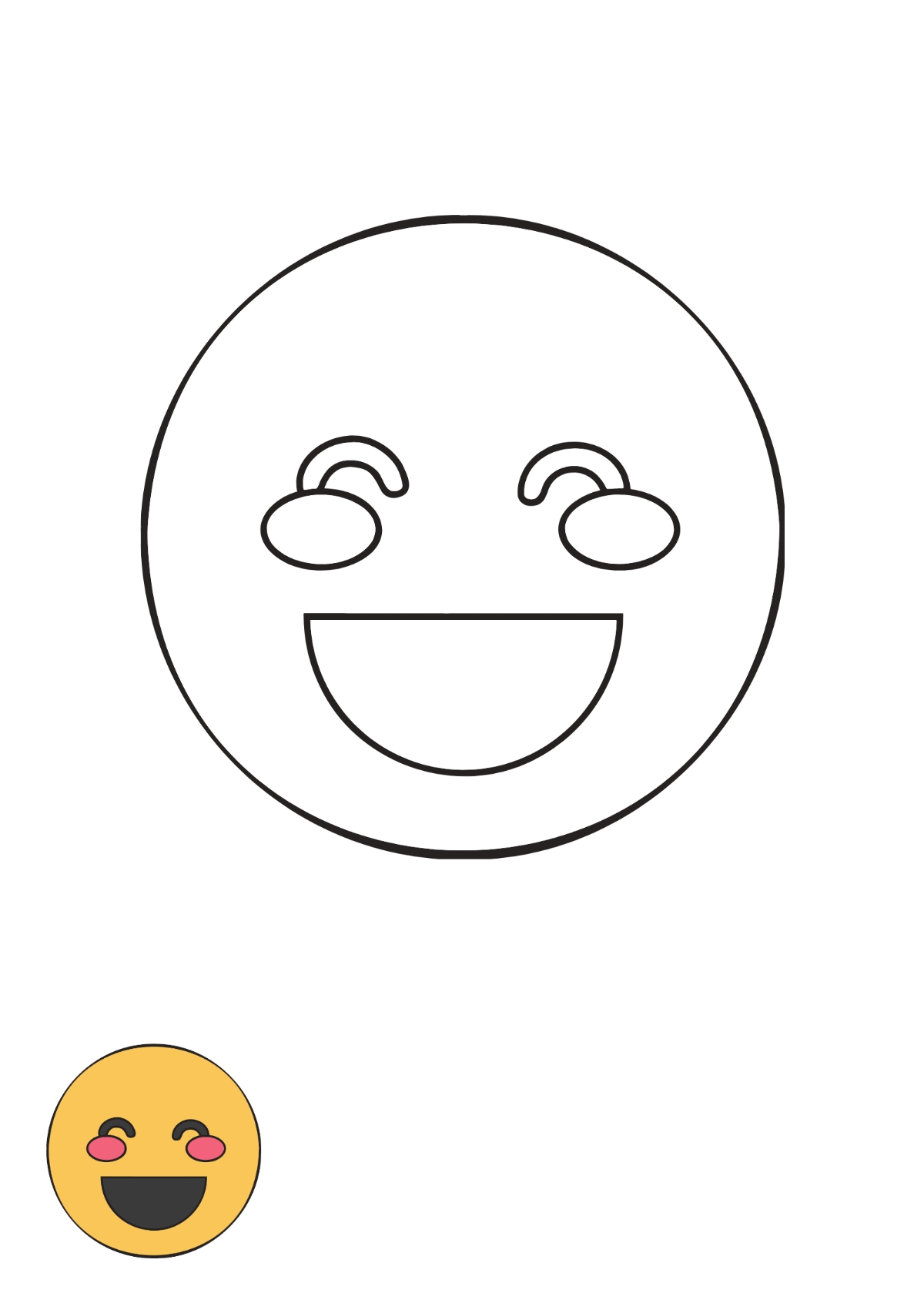happy face coloring page