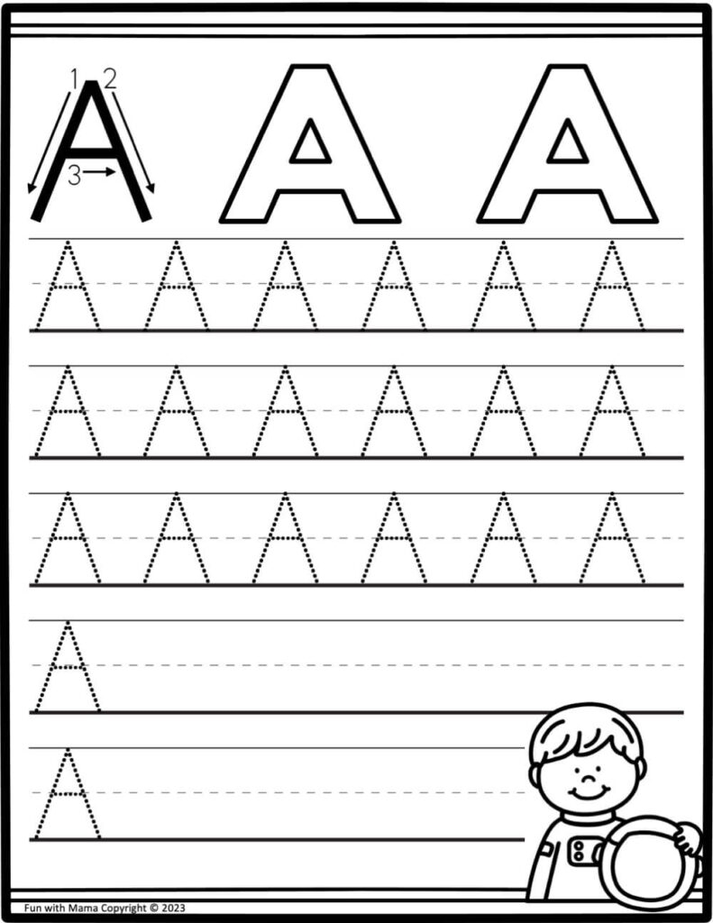 preschool letter a worksheets