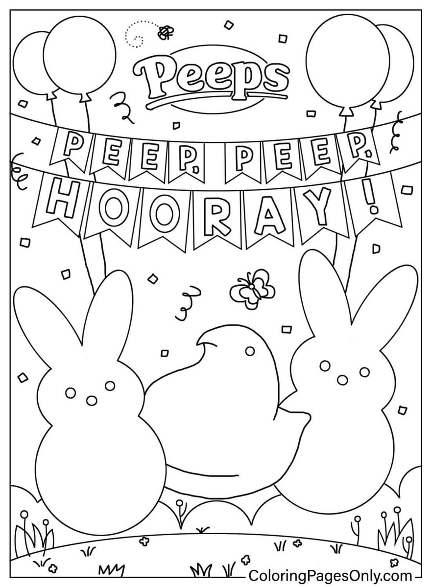 peeps coloring page